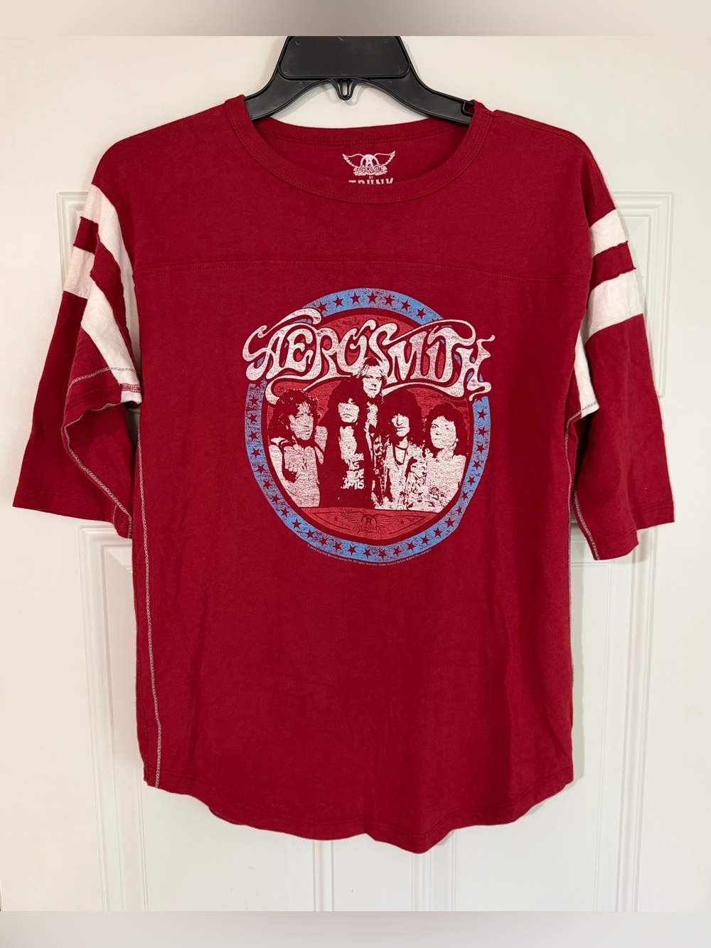 Trunk LTD free people Aerosmith Live On Tour Band Graphic Red T-Shirt Med Rock